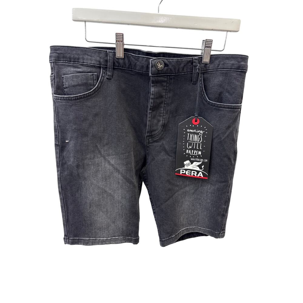 NWT One Teaspoon Men’s 32 Black Wash 5-Pocket Casual Street Denim Jean Shorts